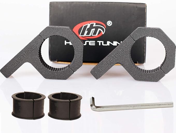 1.125" Tube Clamp Mount Bracket,Roof Roll Cage Holder for Whips,Shovel, LED Light Bar (Pack of 2) (2pcs-1.125" Clamp)