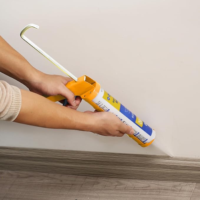 Bates- Caulking Gun, 10:1 Thrust Ratio, Orange & Ashen, Caulking Tool Gun, Caulk Gun No Drip, Hand Caulking Guns, Silicone Gun, Caulking Gun Tool, No Drip Caulk Gun, Caulk Guns, Caulking Gun Dripless