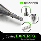 Carbide Ball Nose End Mills Set 2 Flute 4mm SHK. 1.5mm Cutting Dia. 3D Carving, High-Speed and Deep Cutting, AlCrN Coated, Apply for Alloy Steel, Stainless Steel and Various Cast Iron. (5PCS)