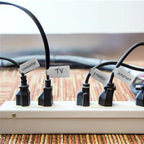 Mr-Label – 40 Pcs 0.78" x 3.54" Hook and Loop Cable Labels –Cord Tags – Upgraded Writable Cable Wraps for Clear Writing - Writable Wire Labels for Cable Management | Electronics Computers (White)