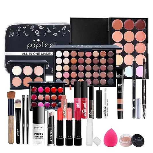 Makeup Kit for Women Full Kit, All-in-one Makeup Set, Include Eyeshadow Palette, Lip Gloss Set, Concealer, Lipstick, Makeup Brush Set, Mascara-VeraVaultWomen