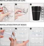 20 PCS Pegboard Cups Pegboard Bins Set, Pegboard Wall Organizer with Hooks and Loops, Pegboard Wall Containers Clear Peg Hooks Assortment Organizer Accessory for Garage Storage
