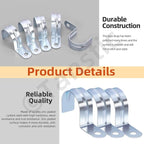 Tanstic 30Pcs 1-1/4 Inch EMT Pipe Strap Zinc Plated Steel One Hole Strap Conduit Clamp Rigid Pipe Strap for Pipe Fixing