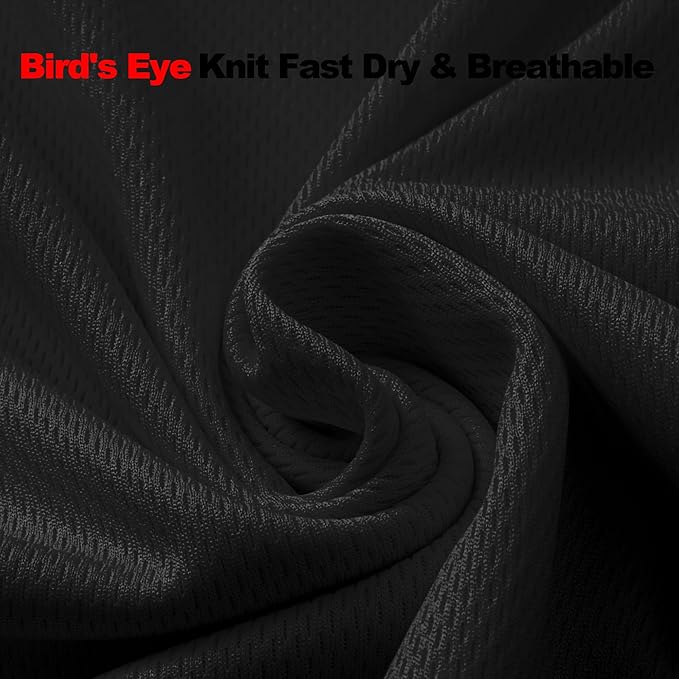 Hi Vis Safety Long Sleeve Shirts，High Visibility Class 3 T Shirts with Reflective Strips and Pocket, Quick Dry Mesh Construction Work Shirt for Men/Women (Black,Small)