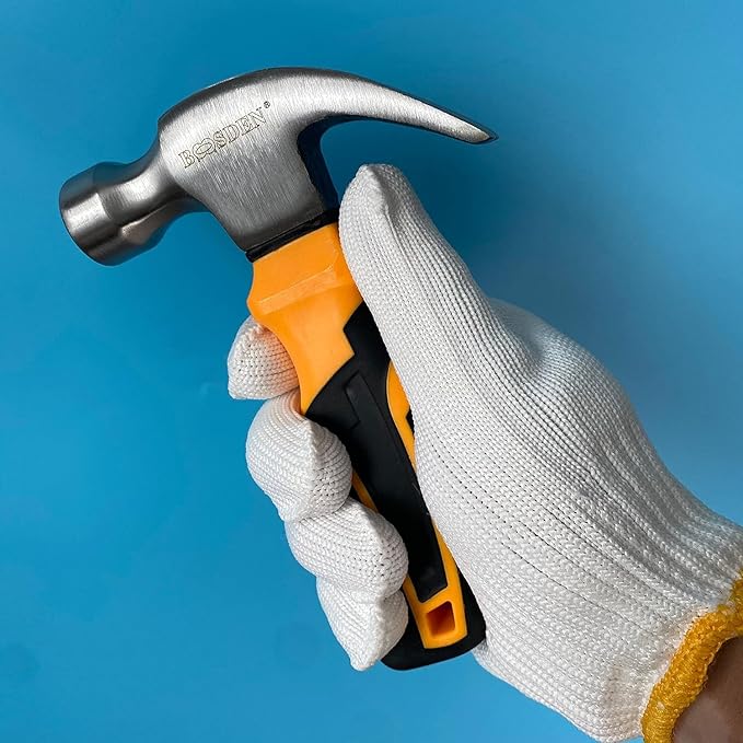 Hammer 8oz, Small Hammer, BOOSDEN Camping Hammer, Mini Hammer, Claw Hammer, Stubby Hammer, Small Hammer for Women, Nail Hammer, Handy Hammer, Kids Hammer, Tiny Hammer for Indoor Outdoor Using