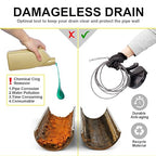 Drain Auger 25 Ft with Gloves, Plumbing Snake Drain Auger Hair Clog Remover, Heavy Duty Pipe Drain Clog Remover for Bathtub Drain, Bathroom Sink, Kitchen Cleaning