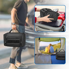 Hanging Toiletry Bag for Men, Tactical Dopp Kit Toiletry Travel Bag, Large Hygiene Organizer Shower Bag for Camping Outdoor, Black