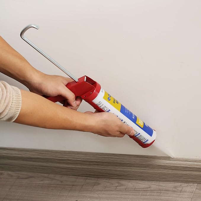 Bates- Caulking Gun, 10:1 Thrust Ratio, Red, Caulking Tool Gun, Caulk Gun No Drip, Hand Caulking Guns, Silicone Gun, Caulking Gun Tool, No Drip Caulk Gun, Caulk Guns, Caulking Gun Dripless