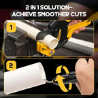 TOLESA PVC Pipe Cutter Up to 2-1/2”, 3-Gear Adjustable Ratchet Pipe Cutter Tool Heavy-Duty for PVC, PPR, PE, PEX, ABS, Plastic Hoses