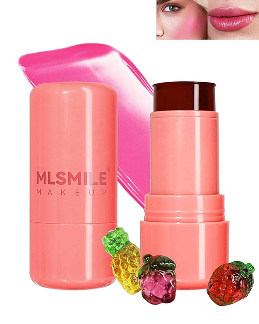 Makeup Jelly Tint, Cooling Water Jelly Tint Red Blush Stick, Sheer Lip & Cheek Tint Stain, Long Lasting Waterproof Jelly Blush Lip Gloss, Vivid Color, Non-Sticky, Buildable Tinted Jelly Lip Stains-03-VeraVaultWomen