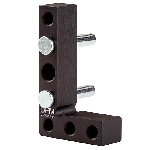 Small Square and Center Finder - Made in USA Versatile Woodworking Tool with 11/32" Center Marking Hole for Larger Pencils, Carpenter Tool for Accurate Line Transfers (Black)