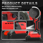 Brushless Cordless Angle Grinder Kit, 28000rpm Mini Electric Angle Grinding Tool with 2x21V 2000mAh Battery and 6-Cutting Discs, Grinder Handheld Cutter for Metal Wood