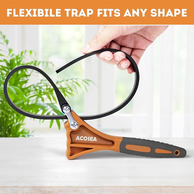 2-Pack Strap Wrench,Oil Filter Wrench with Diameter 6" and 4" Heavy Duty Rubber Strap,Adjustable Blet Wrench as Jar Opener,Water Filter,Plumbing,Sink Wrench Faucet Tool