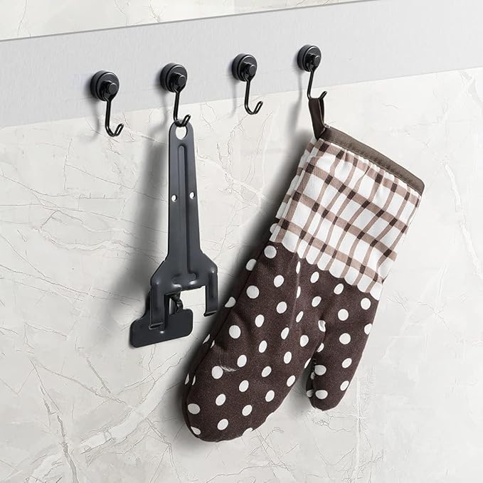 Tohoer Magnetic Hooks, Neodymium Magnets Hook Heavy Duty 30LBS with Rust Proof for Fridge, Refrigerator, Oven, Grill, BBQ, Key, Tools Holder, Utensil, Kitchen, Outdoor, Magnet for Hanging Wreaths