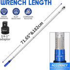 1-Inch Drive Click Torque Wrench, Dual-Direction Click Professional Torque Wrench 200-1200FT.LB/271-1356.7N.M, Dual Range Scales Graduated in FT.LB and N.M