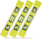 Level & Tool Magnetic Aluminum Reinforced Torpedo Level, 9", Green (3PCS)