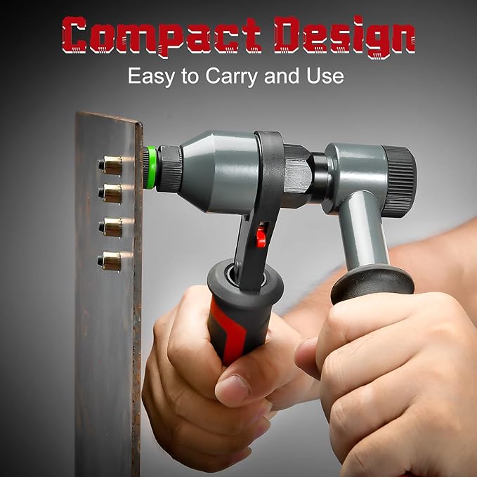 AOBEN Rivet Nut Tool Kit, Nutsert Gun Kit, Upgraded Rivnut Tool with 10 Metric and SAE Madrels, 100 Pcs Rivnuts, and Rugged Carrying Case