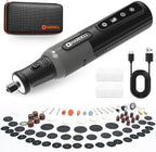 HARDELL 8V Cordless Rotary Tool Kit, 6 Variable Speed Rotary Tool Kit with Digital Display, 80PCS Accessories, Type-C Charging, Mototool for Sanding/Polishing/Engraving/DIY Crafts