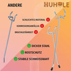 HUHOLE Pegboard Hooks 6 Inch 50PC, Ideal Garage Organization, Wall Storage Tool Organizer, Fit 1/4" 1/8" Peg Board with Plastic Tip (Silver, 6 Inch)