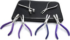 Premium 9 Eyeglass Optical Optician Tools Pliers Bent Nose Rimless W/TWEEZER, Stainless Steel