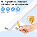 ZhiYo Cord Hider 71in, Cord Covers for Wires on Wall, Cable Hider for Wall Mounted TV, Wire Cover for 2-4 Cords, Paintable Wire Concealer, Easy Cable Management, 5 x L14in W0.95in H0.55in, White