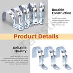 Tanstic 20Pcs 1-1/2 Inch EMT Pipe Strap Zinc Plated Steel One Hole Strap Conduit Clamp Rigid Pipe Strap for Pipe Fixing