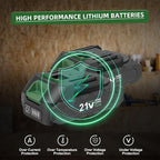 Prostormer Brushless Power Drill Set, 575 in.lbs Drill Driver, 20+1 Max Torque, 3/8" Keyless Chuck, 2pcs Battery & Charger with Storage Box & 24 Pcs Drilling Bits