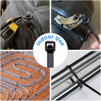 Zip Ties 8 inch Black Zip Ties 1000 Pack, Wire Ties with 50lb Tensile Strength, UV Resistant Cable Ties, Self-locking Plastic Ties for Indoor and Outdoor Use, by Tantti.