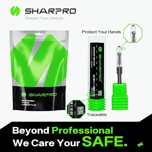 Carbide Ball Nose End Mills 2 Flute 5/16 Inch SHK. and Cutting Dia. 3D Carving, High-Speed and Deep Cutting, AlCrN Coated, Apply for Alloy Steel, Stainless Steel and Various Cast Iron. (3PCS)