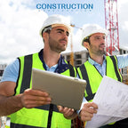 15 Pack Reflective Safety Vests with Pockets and Zipper Construction Work High Visibility Vest for Men Women(Medium,Fluorescent Green)