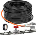 140FT（3FT-200FT） Pipe Heating Cable for Pipe Freeze Protection, Heat Cable for Water Pipes(Metal and Plastic), Pipe Heat Tape Keeps Water Flowing at -40°F 5w/ft, 120V