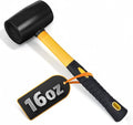 16 Oz Rubber Mallet Hammer - Rubber Hammer Mallet with Durable and Ergonomic Handle, Anti-Vibrating Design For Efficient Work - Good for DIY, Woodworking, Flooring, Camping and More