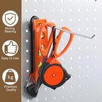 Funrous 100 Pack Peg Board Hooks Stainless Steel Pegboard Hooks Shelving Display Hanging Peg Board Holders for 1/8 and 1/4 Garage Storage Tools Organizer(12 inch)