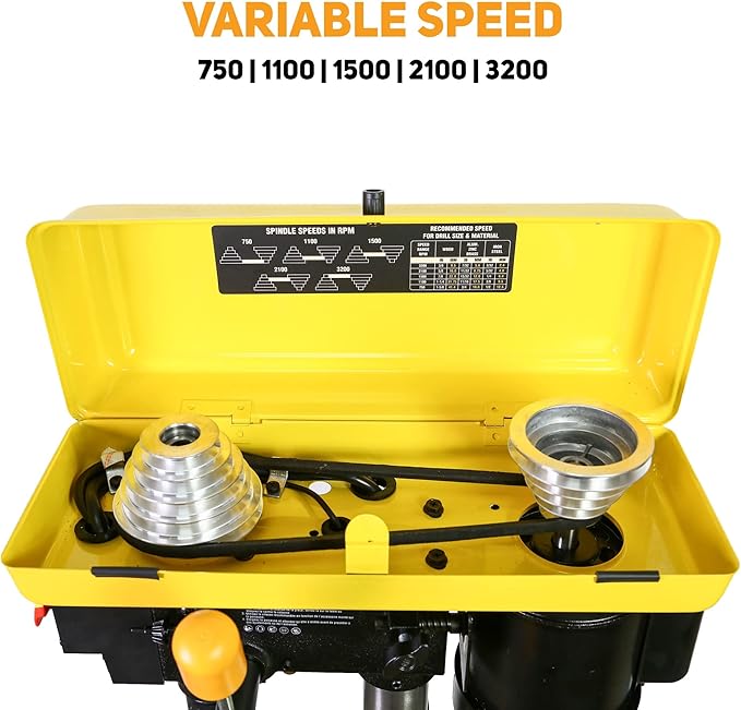 8 Inch Drill Press, 2.3 Amp 5-Speed Bench Drill Press, Bench Top Drilling Machine