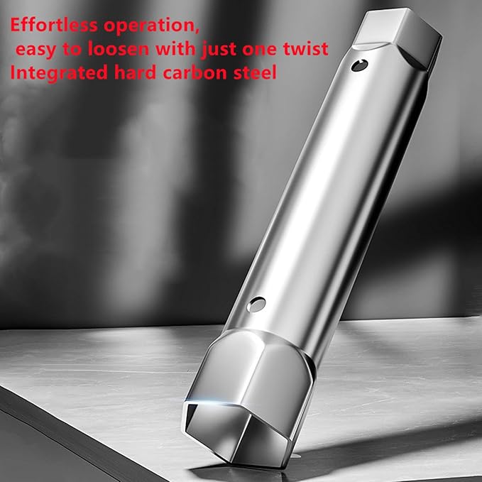 10Pcs shower valve double headed socket wrench, spark plug faucet nut disassembly kit, used for disassembling water pipes, bathtubs, and shower valve hex wrenches, with handle and accessories