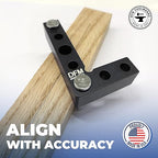 Small Square and Center Finder - Made in USA Versatile Woodworking Tool with 11/32" Center Marking Hole for Larger Pencils, Carpenter Tool for Accurate Line Transfers (Purple)