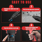 Cordless Rivet Gun Kit Compatible with Milwaukee 18V Brushless Electric Riveters Gun Tool with 3-Size Steel Rivets(1/8"-5/32"-3/16") LED Light & Nose Piece (Bare Only)