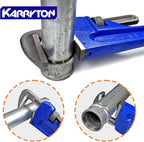 60 Inch Pipe Wrench, Cr-Mo Jaw Opening 9"/228mm Adjustable Heavy Duty Cast Iron Straight Handle Plumbing Wrench, Perfect Plumbers Tool for Oil Field, Plumbing, Construction and Mechanics