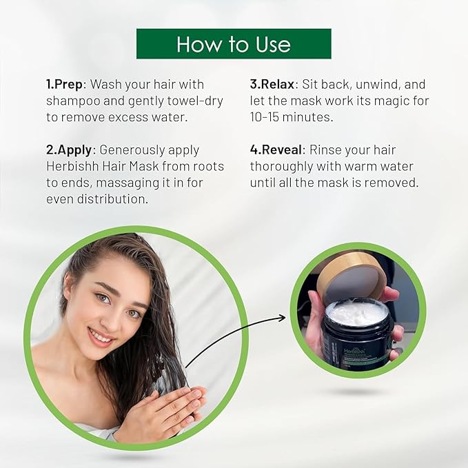 Herbishh Argan Oil & Hair Mask Combo For Deep Conditioning Treatment – Argan Oil for Hair Repair & Frizz Control (30ml) & Argan Hair Mask for Hydration (150ml), Sulfate & Paraben Free-VeraVaultWomen