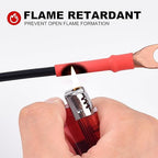 1" 65ft 3:1 Heat Shrink Tubing with Adhesive Lining - Marine Grade, Ideal for Home, Automotive, and Industrial Use - Red