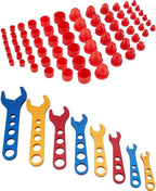 Speedway Aluminum AN Fitting Wrench Set & 72 Piece Cap/Plug Kit