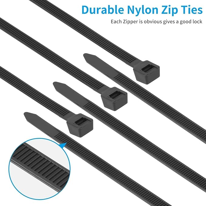 12 inch Brown Zip Ties Heavy Duty 100 PCS, 250 LBS Ultra Exclusive Strong Plastic Wire Ties, Large Cable Ties Extra Long Tie Wraps, Indoor and Outdoor UV Resistant