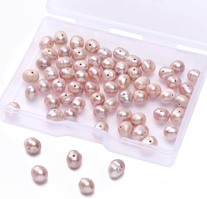 Natural Pearl Beads Potato 5-6mm Purple Freshwater Cultured Loose Gemstone Beads for DIY Jewelry Making 13.8''/Strand HQ