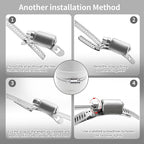 Hose Clamps 20FT Strap+10 Fasteners,DIY Cut-To-Fit 304 Stainless Steel Adjustable Large Worm Gear Band Clamp Assortment Kit,Metal Screw Fasteners and Strapping for Pipe,Duct,Pole,Tube