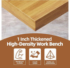 48” Chipboard Wood Work Bench Work Table, Mental Tool Heavy-Duty Adjustable Workbench, 3000 Lbs Capacity Tool Bench Workstation for Garage, Workshop