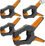 AMARTISAN 6 inch Spring Clamps Heavy Duty, 4-Pack Large Clamps for Woodworking Work, Fixing Backgrounds, and Photography DIY, Among Others. 3.35 Inch Mouth Opening.