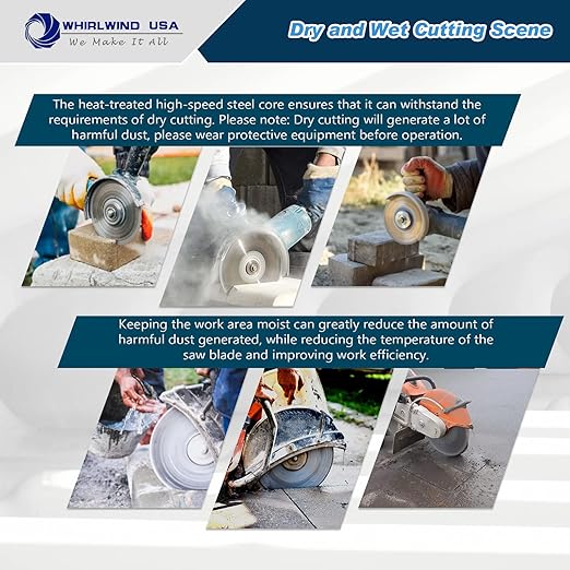 LSC 7 inch Dry or Wet Cutting General Purpose Continuous Turbo Angle Grinder Diamond Saw Blades for Concrete Masonry Brick Stone(7'' LSC)