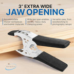 12 Pack - 6" inch Spring Clamp Large Super Heavy Duty Spring Metal Black - 3 inch Jaw opening