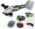 WORKPRO 20V Cordless Angle Grinder Kit, 4-1/2 Inch, Lightweight Angle Grinder Tool 4.0Ah Lithium-Ion Battery & Fast Charger, Ergonomic Button Position for Reducing Hand Pressure