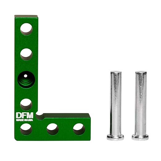 Small Square and Center Finder - Made in USA Versatile Woodworking Tool with 11/32" Center Marking Hole for Larger Pencils, Carpenter Tool for Accurate Line Transfers (Green)